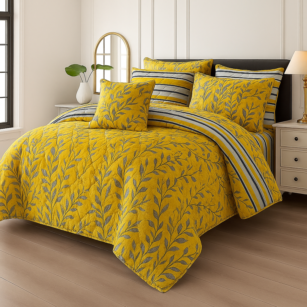 SUNFLOWER COMFORTER SET-7 PCS