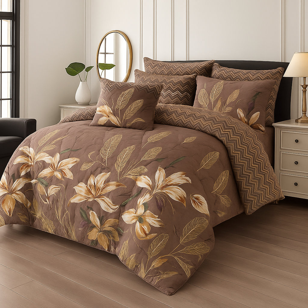 FEATHER BLOOM COMFORTER SET-7 PCS