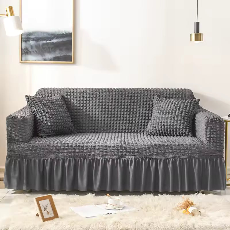 Turkish Style Bubble Sofa Cover Grey