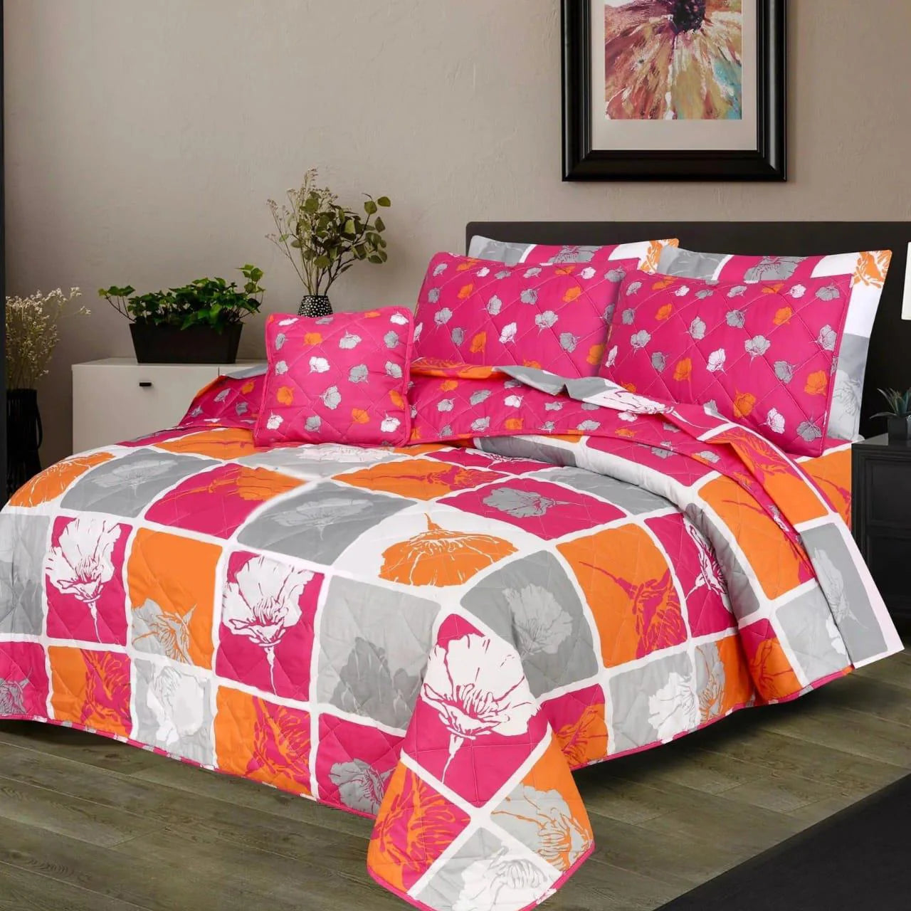 FEATHER BLOOM COMFORTER SET-7 PCS
