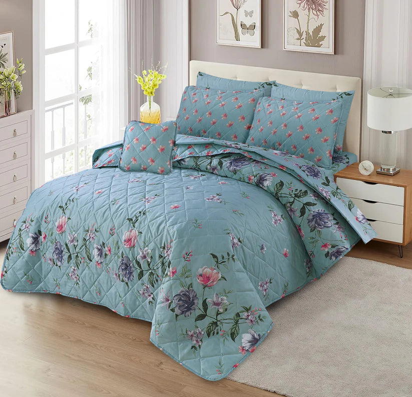 VINTAGE ROSE COMFORTER SET-7 PCS