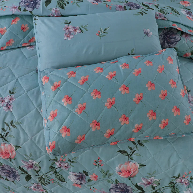 VINTAGE ROSE COMFORTER SET-7 PCS