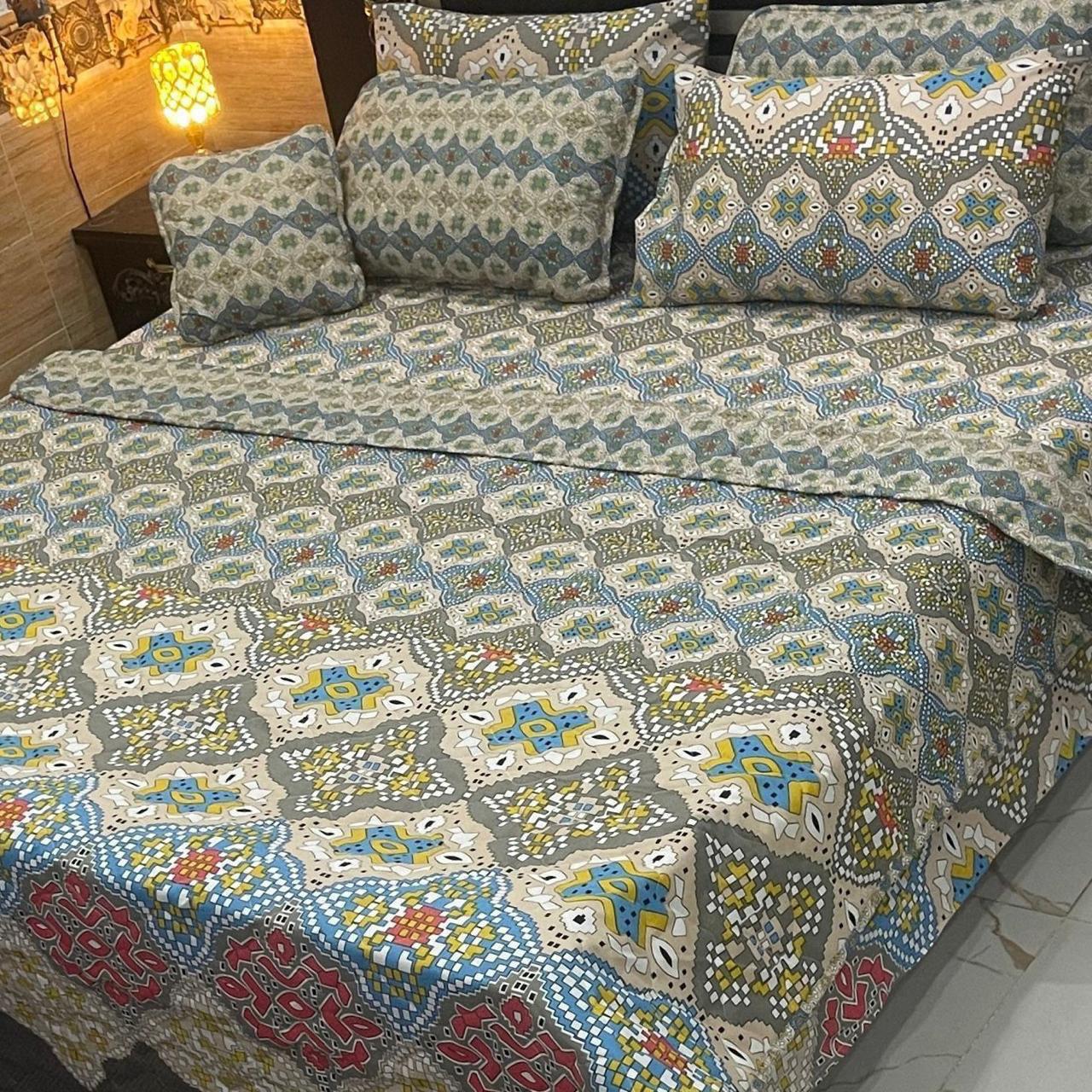 MOSAIC TILES COMFORTER SET- 7 PCS