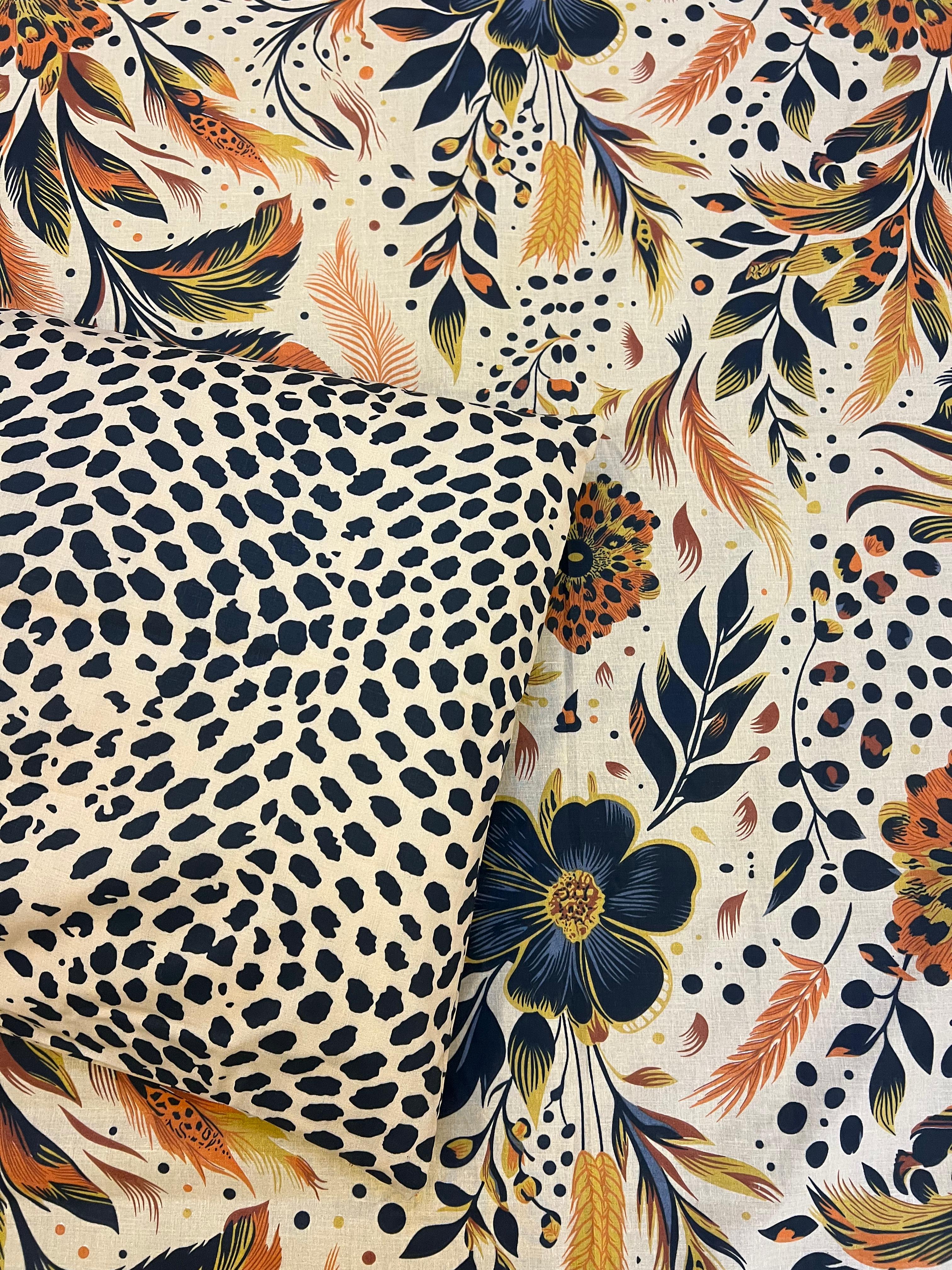 Leopardy Premium Cotton Bed Sheet Set - 3 pcs