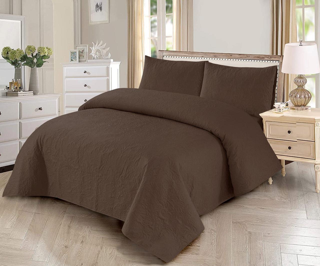 CHOCOLATE BEDSPREAD SET – 3 PCS (PREMIUM)