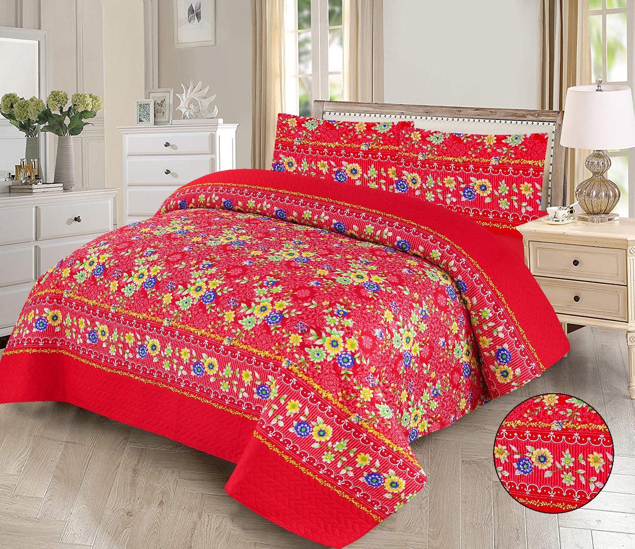 3pcs Bedspread Set (Light Filling) – Vermilion Meadow