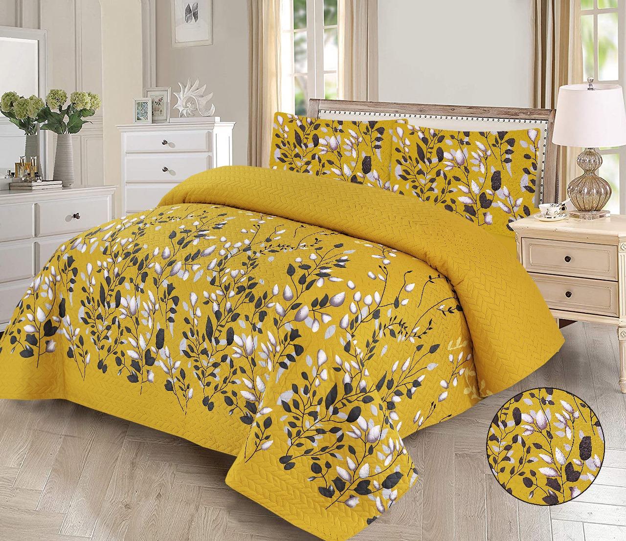 3pcs Bedspread Set (Light Filling) – Golden Willow