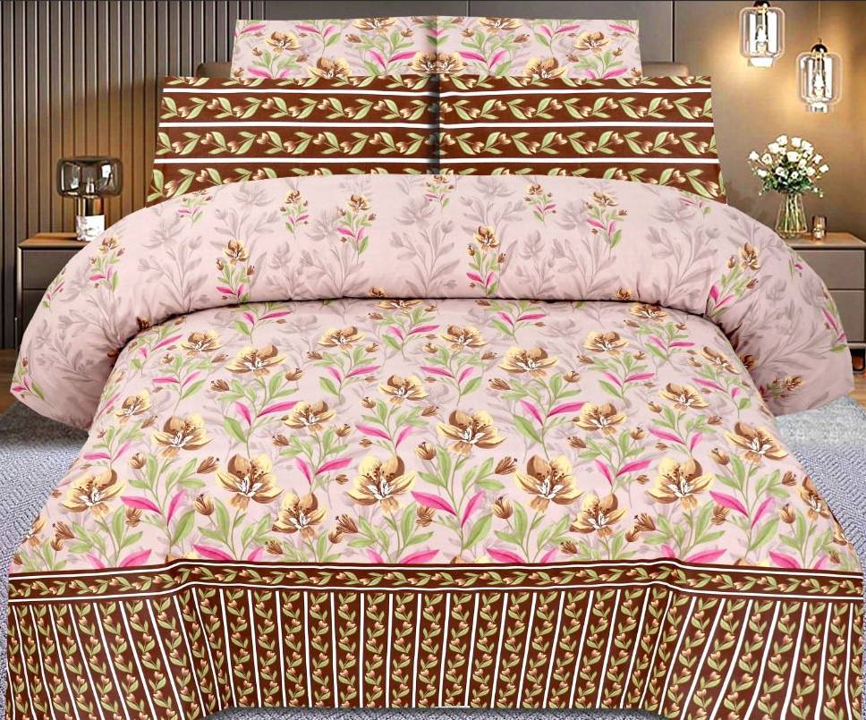 100% Pure Cotton Bedsheet Set – Dusty Rose Petals