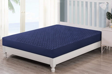 Quilted Waterproof Mattress Protector (Blue Color)